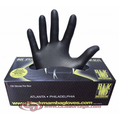  Caja de 100 guantes mecánico de nitrilo Black Mamba de Vicma