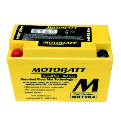 Bateria de Gel MBT9B4 equivalente a YT9B-BS de Motobatt