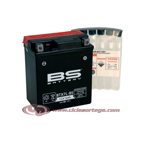 Bateria BS BATTERY BTX7L-BS (compatible con YTX7L-BS)