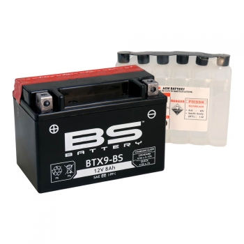 Bateria BS BATTERY BTX9-BS﻿ equivalente YTX9BS ACTIVADA
