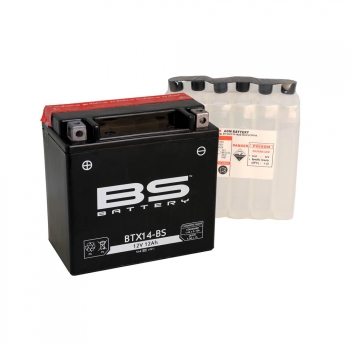 Bateria BS BATTERY BTX14-BS equivalente a YTX14-BS﻿ ACTIVADA