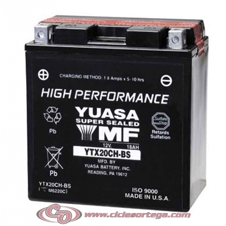 Bateria YUASA YTX20CH-BS﻿ 