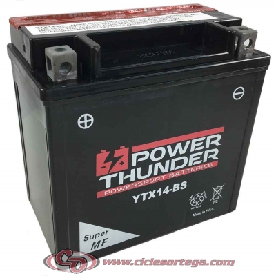 Bateria POWER THUNDER YTX14-BS﻿ 