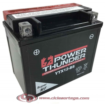 Bateria POWER THUNDER YTX12-BS﻿ 
