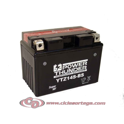 Bateria POWER THUNDER YTZ14S-BS﻿ compatible con YTZ12S y YTZ14S