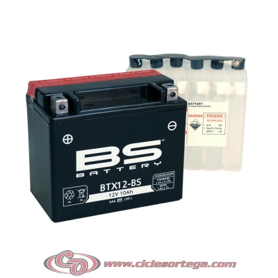 Bateria BS BATTERY BTX12-BS﻿ ( equivalente YTX12BS )