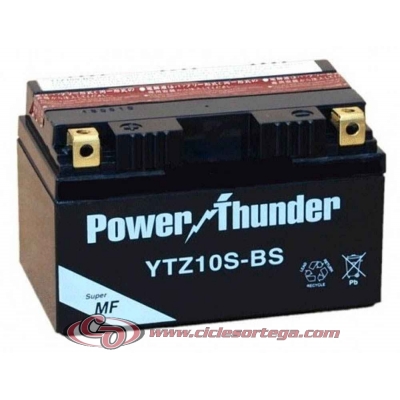 Bateria POWER THUNDER YTZ10S﻿-BS equivalente a YTZ10S