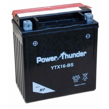 Bateria POWER THUNDER YTX16-BS ACTIVADA